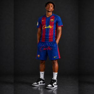 FC Barcelona x Corteiz conjunto