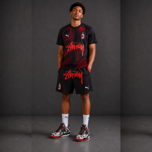 AC Milán x Stussy conjunto